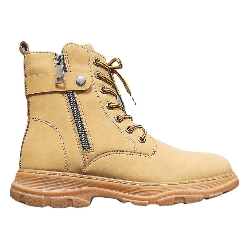 Ботинки Martin в британском стиле с боковой молнией в стиле ретро повседневные низкие ботинки с круглым носком