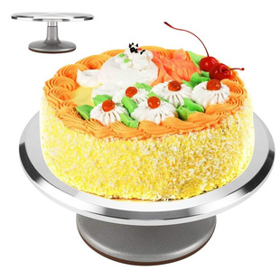 Manufacturer Wholesale in Stock 12inch Aluminum Alloy Turntable Cake Decorating Turntable Silicone Non-Slip Base Baking Tools