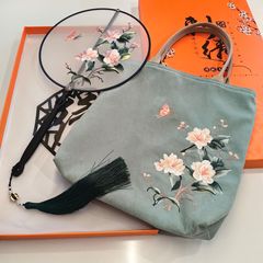 【蘇州刺繍ギフト】刺繍扇子、両面刺繍扇子、蘇州刺繍扇子、蘇州刺繍扇子、古代風