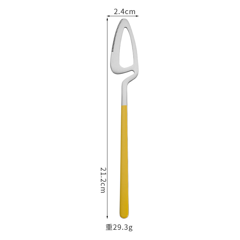 Amazon 304 acero inoxidable montado en la pared de titanio plateado cuchillo y tenedor cuchara vajilla occidental creativo taza de café cuchara larga cuchara de hielo tenedor