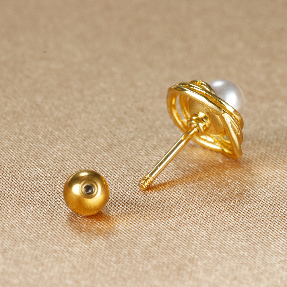 4g Weight 304 Stainless Steel Ear Needle Material Artificial Pearls, Zircon Inlay Material Drop Earrings, Ear Studs Classification 1 Piece Quantity Daily, Street Occasion 304 Stainless Steel Material Geometric Pattern All Seasons Season Women's Gender Plating Design Elegant, Classic Style Style 1 Piece Elegant Classic Style Geometric Bee Plating 304 Stainless Steel Artificial Pearls Zircon Drop Earrings Ear Studs 无