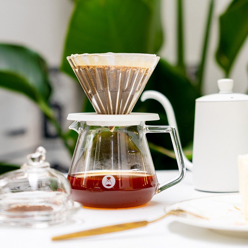 Taimo Glass Coffee Sharing Pot Heat-Resistant Glass with Scale Household Hand-Brewed Coffee Pot Set Coffee Utensils