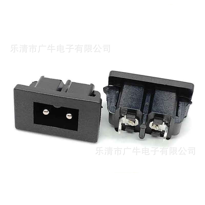 AC电源座 B字插孔180-C03-2两脚全铜B字型母座卡式入B字尾AC插座