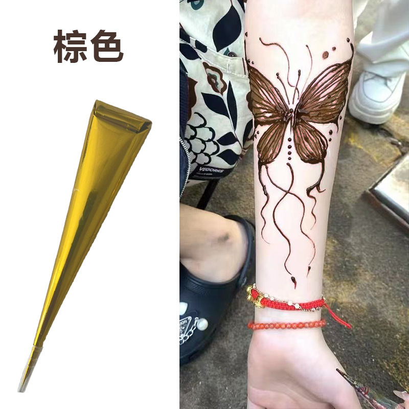 印度纹身膏新款手绘纹身膏纹身乳海娜纹身膏彩绘纹身模板跨境现货|undefined