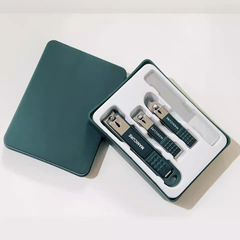 Magenta Green Grid Nail Clip Gift Box Set with Logo Printing Capability