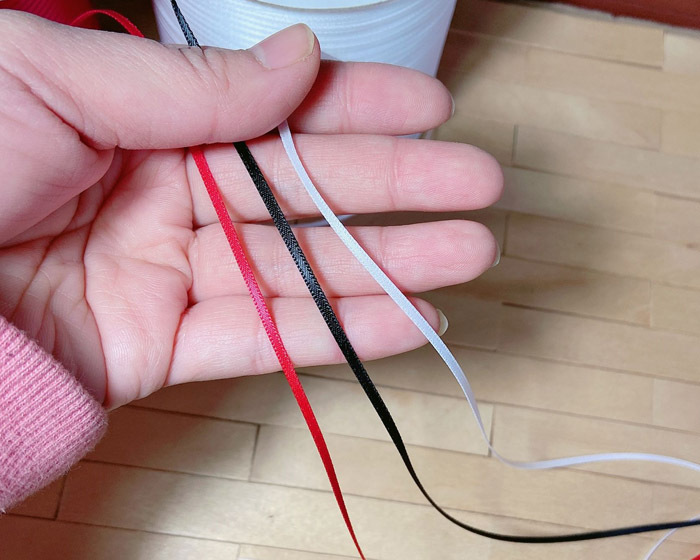 Cinta de raso de doble cara de 2mm, cinta de 3 metros, buena calidad, ropa de bebé mini BJD, soldado de bricolaje ultrafino OB11