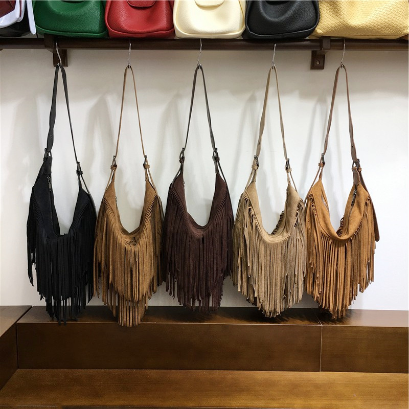 Small Bag Cabinet, New Retro Fashion Tassel Small Bag, Ethnic Style, Unique Bohemian Niche Versatile Crossbody Bag