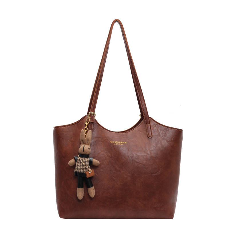 Bolsa de mano transfronteriza simple para mujeres 2025, otoño y invierno nuevo bolso de mano retro de gran capacidad para viajar bolso de hombro axilar image 8