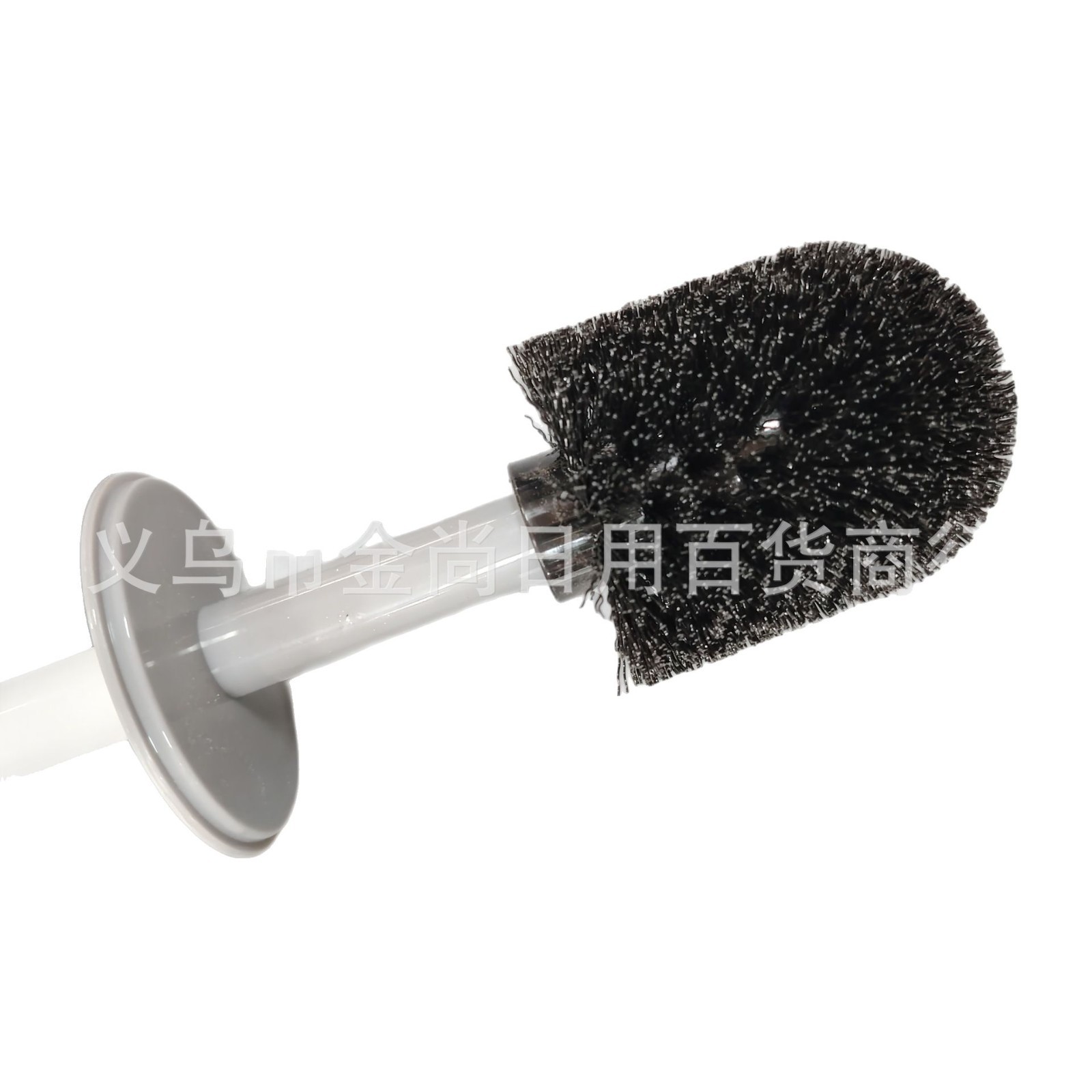 Cepillo de baño con mango largo de acero inoxidable, base estable y diseño de pie, resistente y elegante