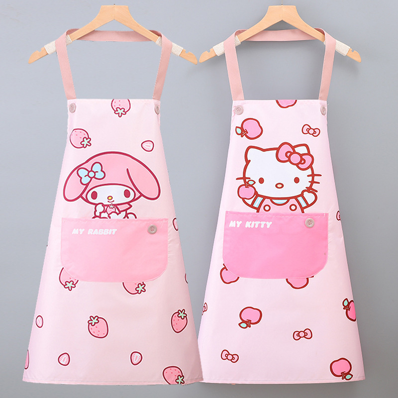 Internet Celebration New Style Apron Cute Cooking Women's Oil-proof Waterproof Kitchen Household Wear-resistant Adult Cooking Work Clothes Young