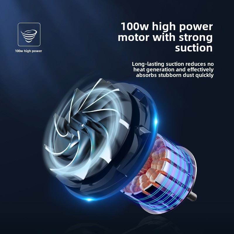 Přenosný bezdrátový vysavač do auta, ruční nabíjení, digitální displej, domácí pumpa na huštění pneumatik čtyři v jednom_voghion.com