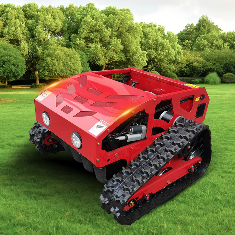 出口美国遥履带式除草机 园林开荒小型除草碎草机 小区绿化草坪机