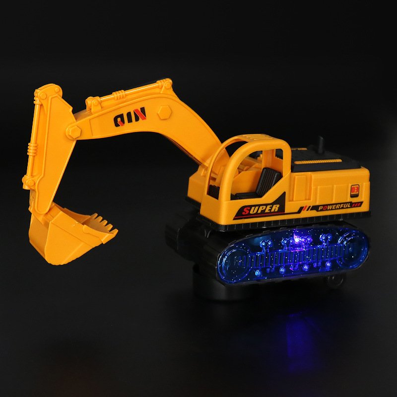 Juguete de excavadora universal eléctrica para niños modelo de excavadora de luz de música de simulación juguete de parada de vehículo de ingeniería