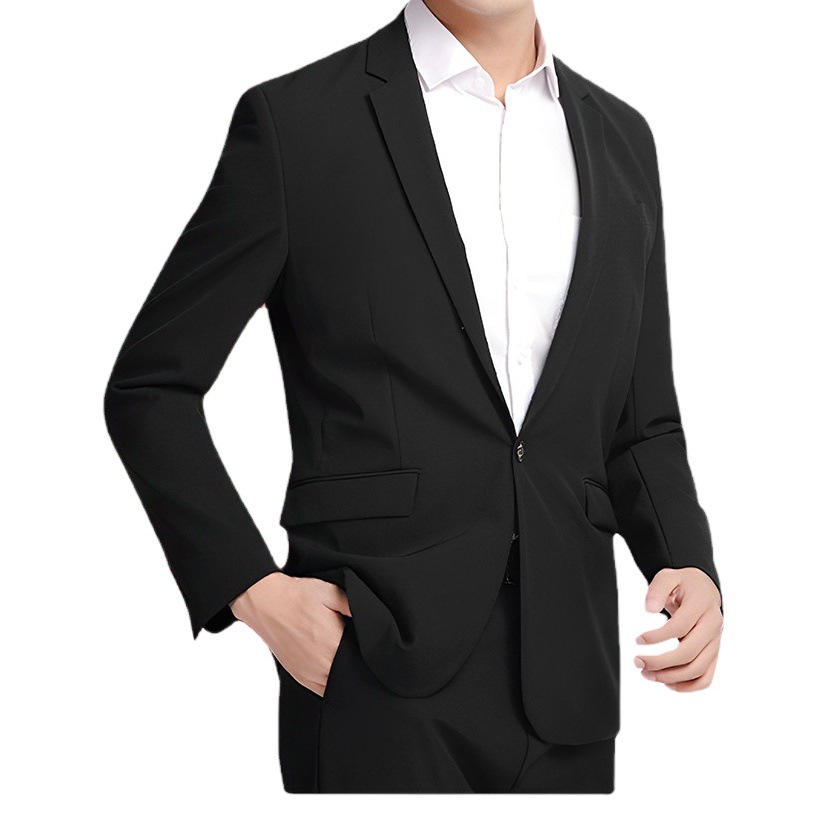 Traje de dos piezas para hombre de primavera y otoño para bodas, traje formal para hombre de talla grande, corte holgado, talla grande.