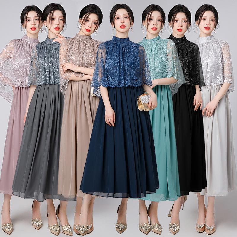 Evening Dress for Women Tiktok Export Hot-Selling Party Host Celebrity Coming-Of-Age Ceremony Daily Wearable Slim Dress