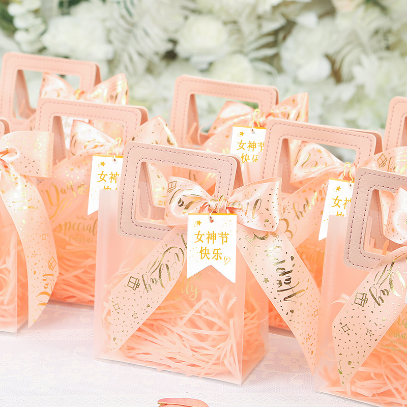 Women's Day Goddess Gift Bag, Simple Transparent Small Handbag
