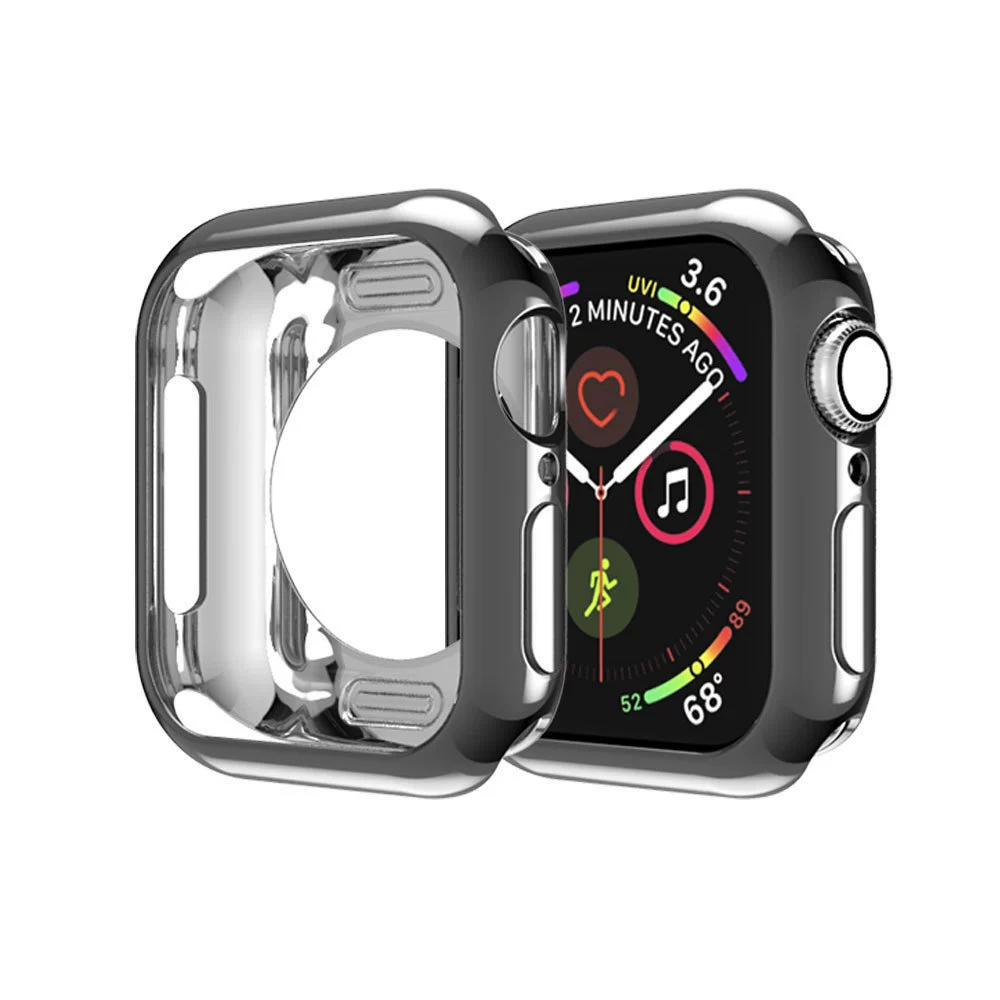 Для Apple Watch Apple iWatch4/5/6 поколения гальванический чехол для часов TPU Half Pack Защитный чехол