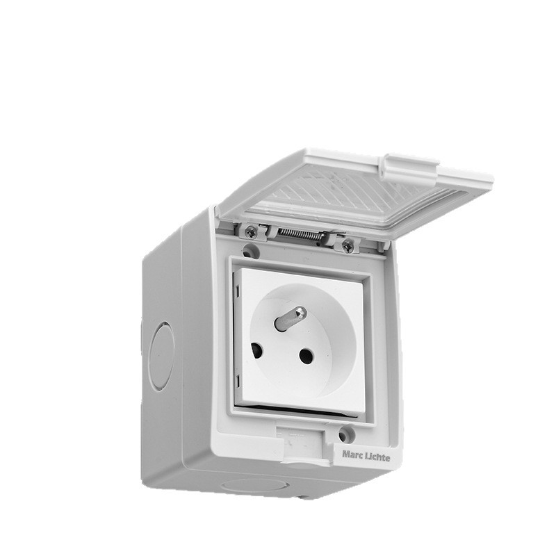 IP55 enchufe de interruptor impermeable abierto estándar nacional multifuncional de tres agujeros estándar europeo no estándar caja de enchufe de interruptor image 5