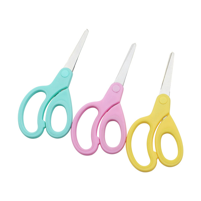 Tijeras de mano izquierda para estudiantes tijeras para zurdos tijeras de oficina de acero inoxidable para el hogar tijeras pequeñas hechas a mano para niños fábrica al por mayor