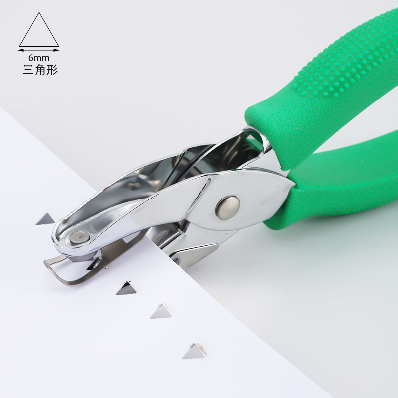 Agujero de amor perforador manual de ahorro de trabajo 3mm agujero redondo de hojas sueltas embalaje pegamento perforador estrella de cinco puntas perforador de un solo agujero