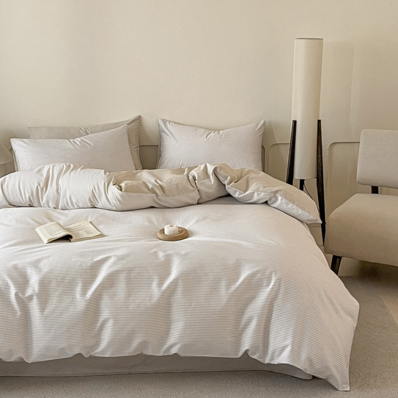 Parure de lit japonaise en coton pour draps de dortoir_voghion.com
