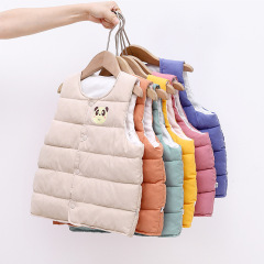 Cozy Duck 2022 New Children's Down Cotton Vests for Boys and Girls, Unisex Vest for Middle and Small Children, Dropshipping One Piece