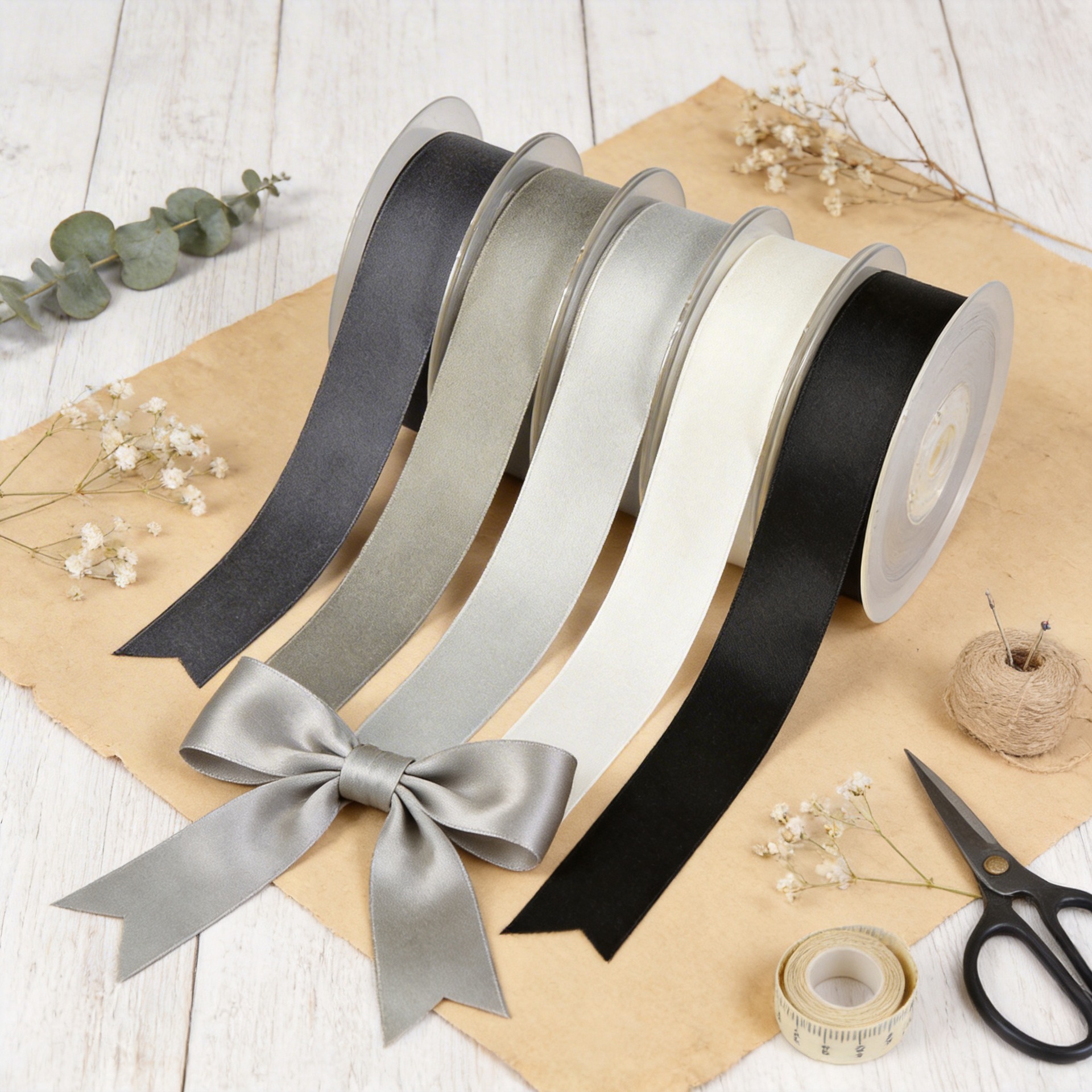 Yao Ming DIY hecho a mano accesorios para el cabello cinta flor material de embalaje Embalaje de regalo arco cinta de algodón de poliéster