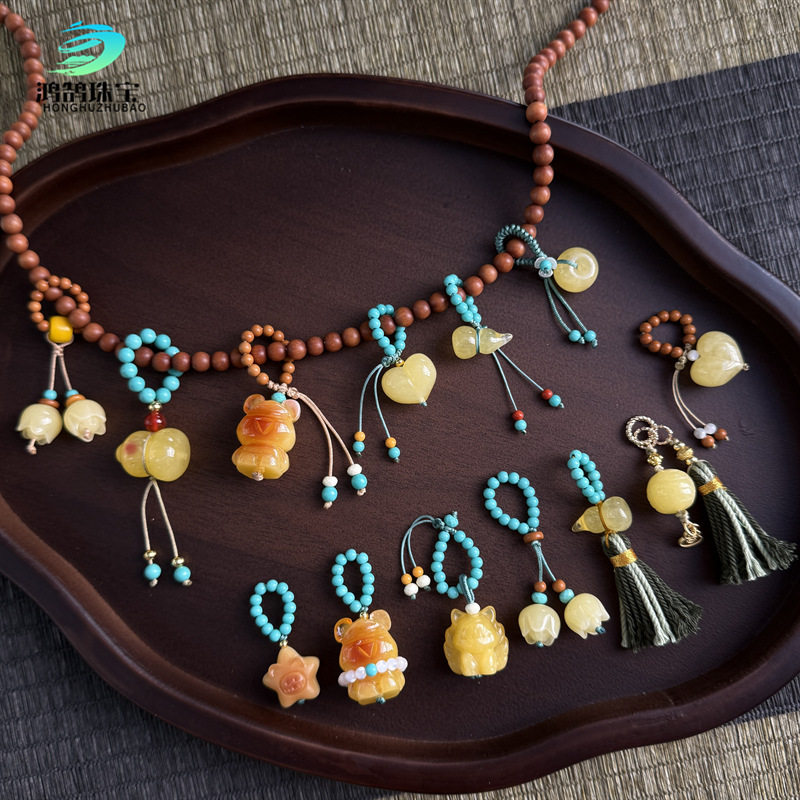 Hand-Woven Second-Generation Beeswax DIY Accessories, Beaded Jewelry, Bracelet Spacers, and Decorative Pendants