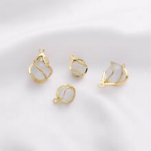 ��ɫ14K����ͭ��è��ʯԲ��Ť����׹�鶯��׹diy����������Ʒ����