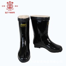 跨境批发雨靴女款防护靴防水防滑橡胶黑色加厚食品厂水产工作鞋