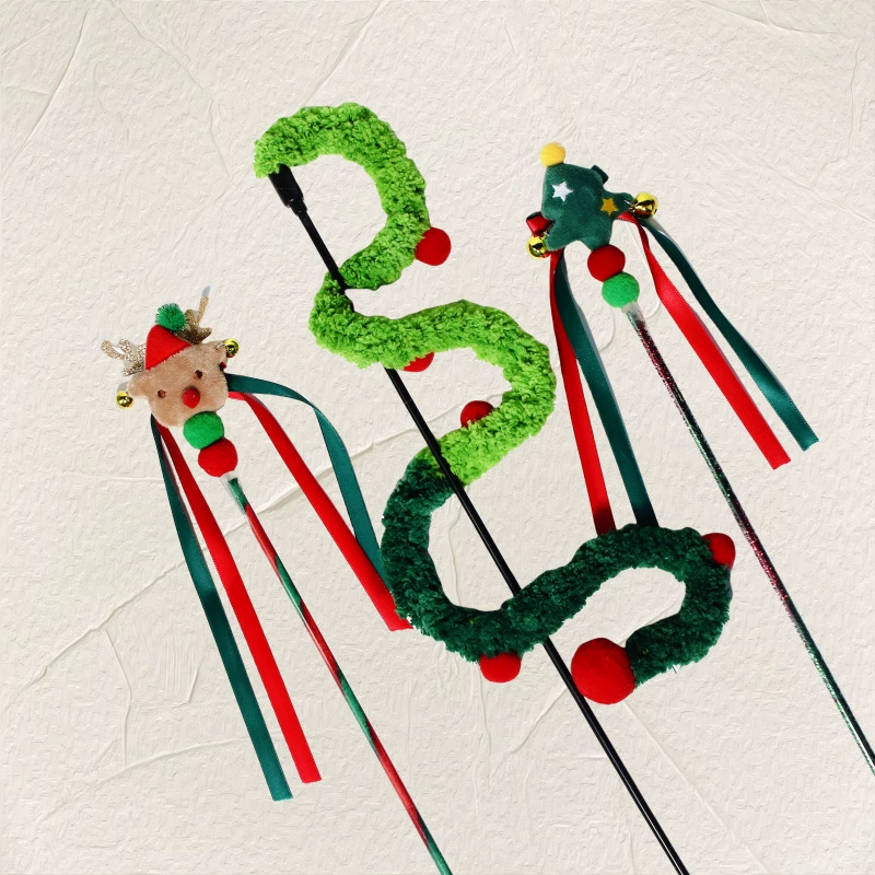 Рождественская плюшевая забавная кошачья палочка мультяшный лось старик