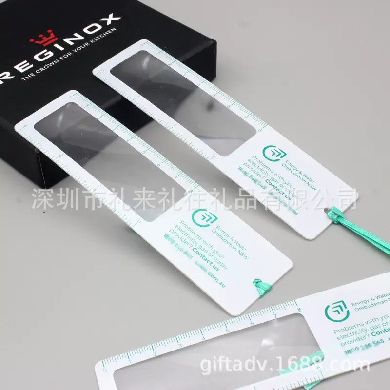 丝带手持阅读放大镜刻度尺阅读书签扩大器异形螺纹放大镜