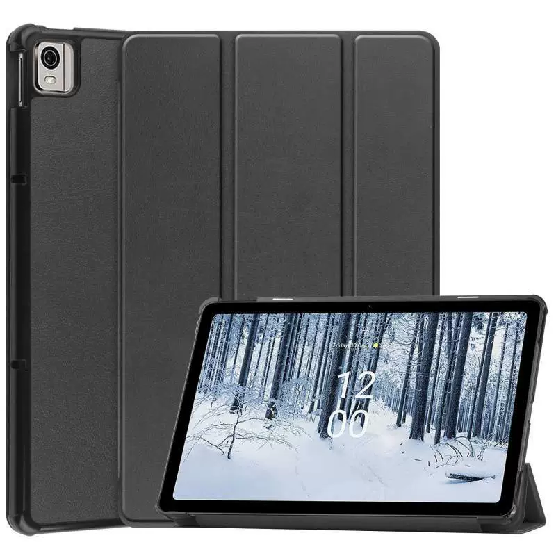 Подходит для Nokia T21, тройной складной кожаный чехол 10.4 дюйма, полностью закрывающий защитный кожаный чехол