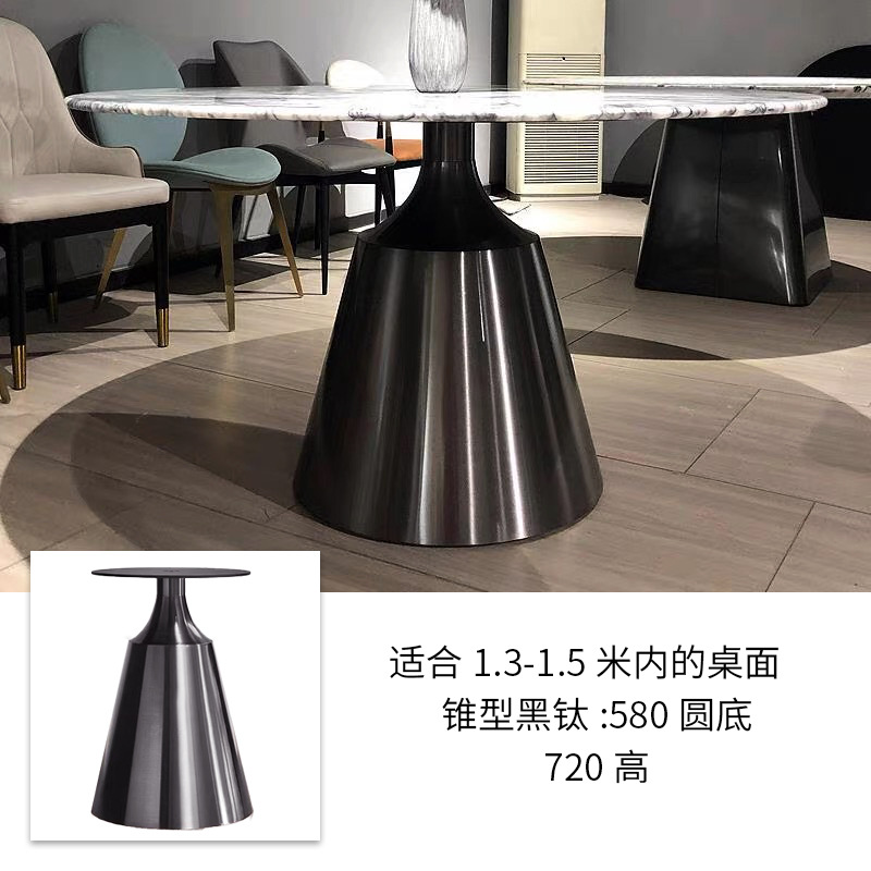 Mesa de acero inoxidable soporte de piernas de mármol base de lujo ligero marco de soporte de tabla de roca mesa redonda pie de mesa larga isla marco de mesa pie de comedor