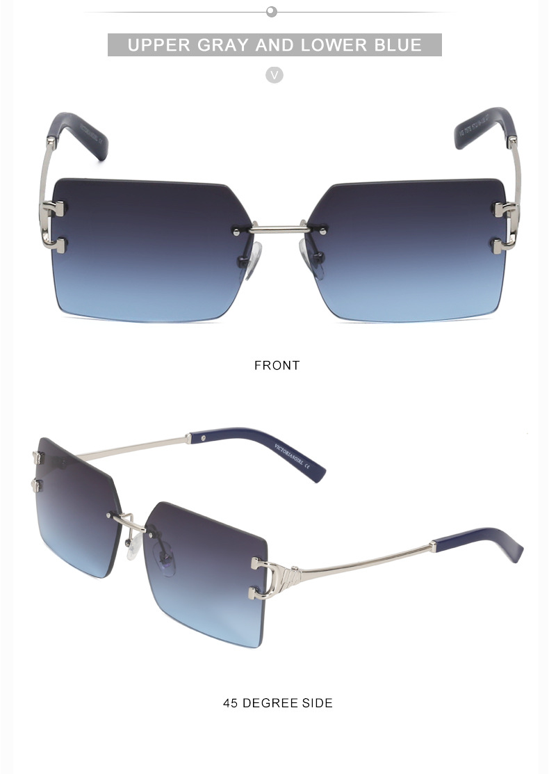 New Fashion Style Korea Rimless Sunglasses display picture 3