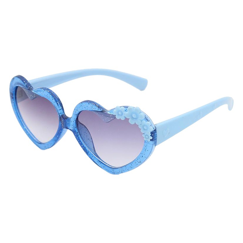 Nuevo color transparente gafas de sol para niños melocotón corazón gafas de sol para niños flor tendencia de la moda gafas de sol para niños 61021