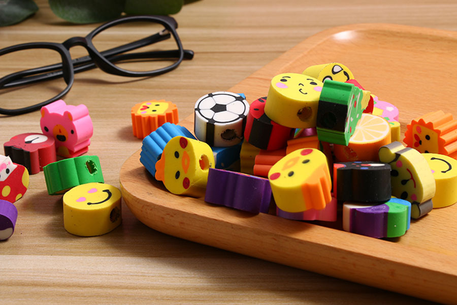 Learning Occasion TPR Material Cute Creative Cartoon Fruit Animal Children's Eraser 1 Piece