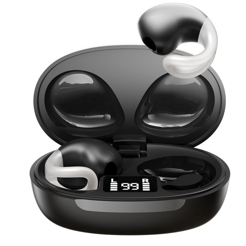 Auriculares inalámbricos Bluetooth de venta caliente, clips de alta calidad de sonido, auriculares inalámbricos de conducción ósea de batería de larga duración con reducción de ruido
