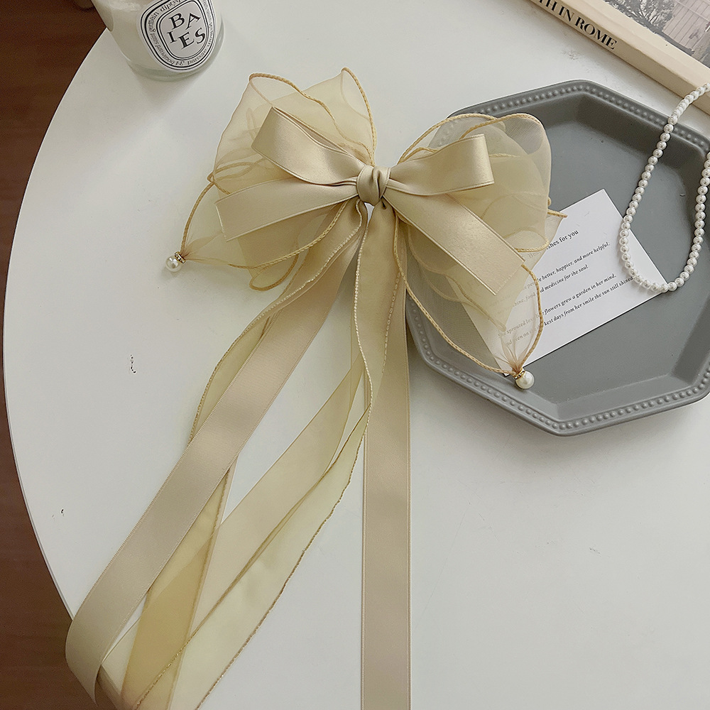 22g Weight Hair Clip Hair Accessories Type 1 Piece Quantity Holiday Occasion Solid Color Pattern Women'S Gender Bowknot Design Sweet Style Sweet Solid Color Cloth Bowknot Hair Clip 7