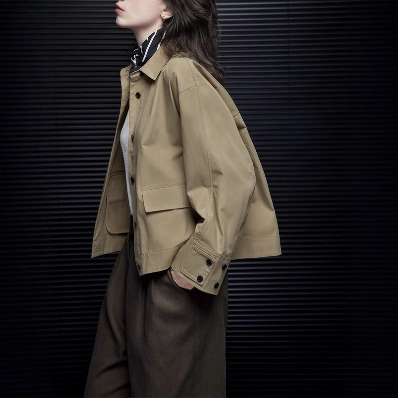 Momen's Short Jacket for Women 5 Autum New Loose Casual Simple Versatile High-End Sense