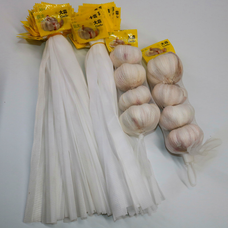 4头装带商标大蒜包装网袋，大蒜网袋，大蒜网兜，尼龙网兜