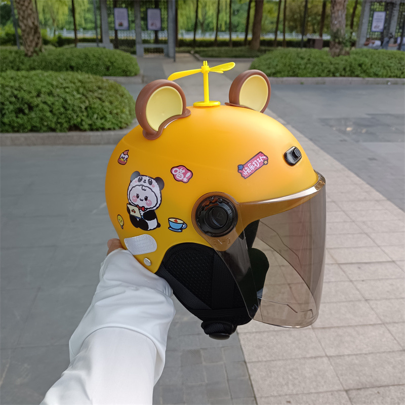 Universal electric car girl's, half helmet