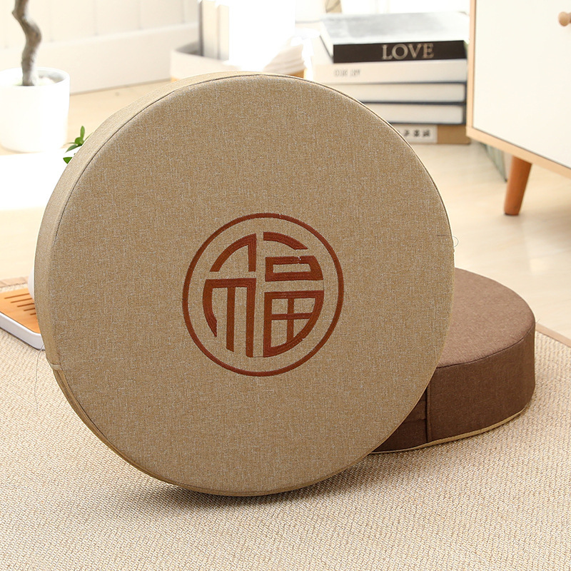 Linen futon cushion tatami floor cushion fabric balcony bay window meditation mat kneeling mat Buddha worship mat cushion Linen futon cushion tatami floor cushion fabric balcony bay window meditation mat kneeling mat Buddha worship mat cushion