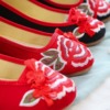 Retro embroidery flower embroidered cloth shoes one pedal lady single shoes