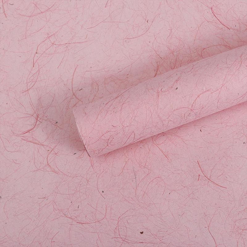 Papel de ensueño hueco de Xiyu Papel de fibra de seda de cáñamo Papel de macarrón de ensueño de alta calidad Papel de arte de flores de embalaje diye hecho a mano