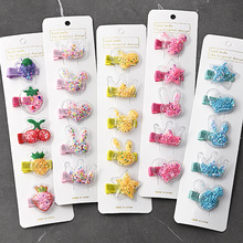 2025年新款儿童流沙发夹可爱卡通宝宝刘海碎发夹小女孩发卡头饰