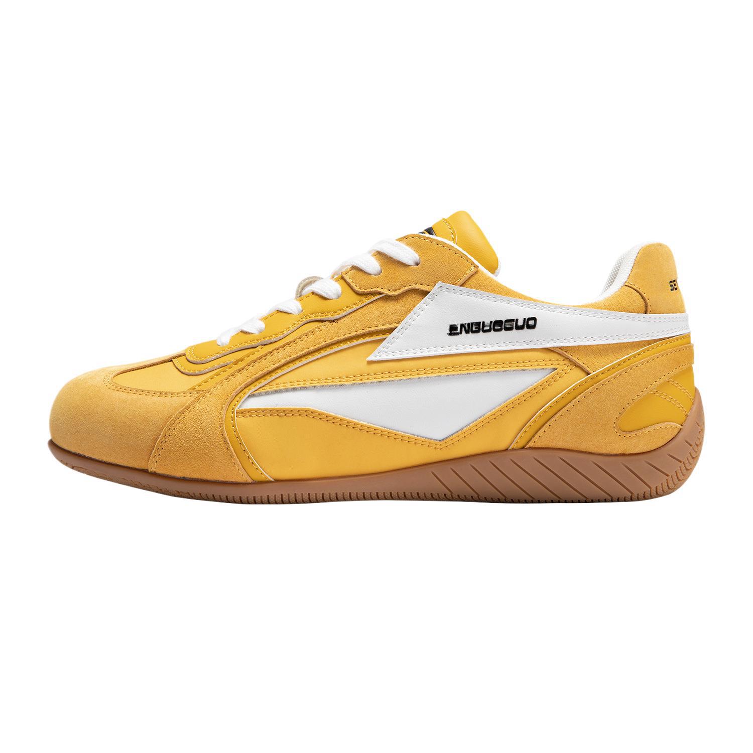 Sen Guoguo Herren Freizeitschuhe German Trainer Gelb Flach_voghion.com