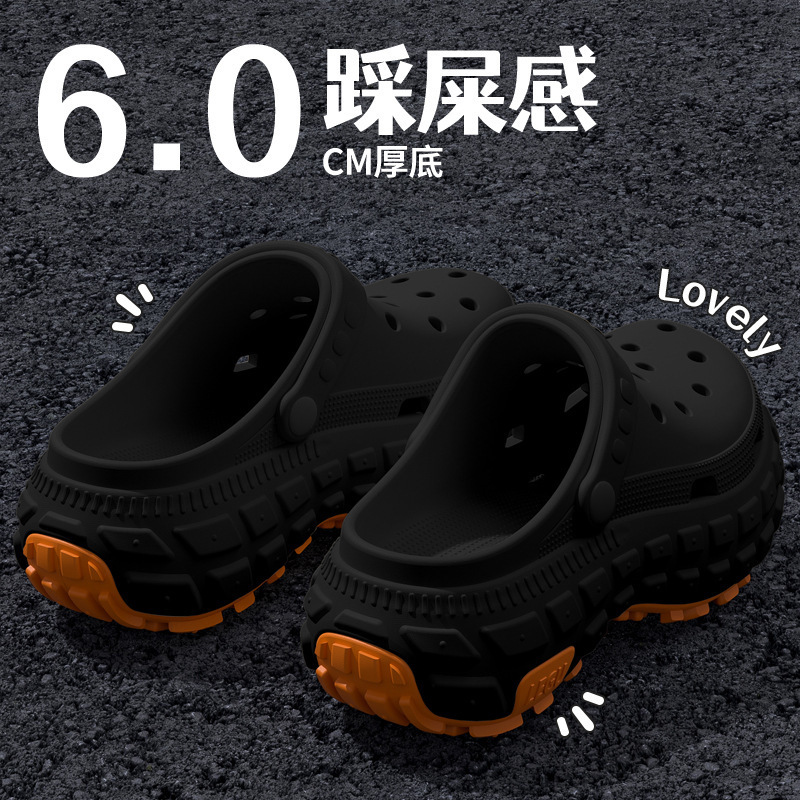 洞洞鞋男生2025夏季新款外穿厚底防滑eva耐磨透气防臭凉拖鞋男士|undefined