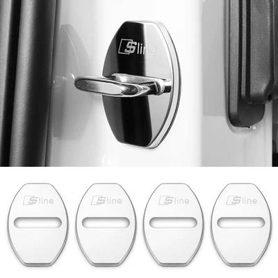 Digər kuzov və aksesuarlar: steel door lock cover car - audi-sline-bright-silver-4-pack