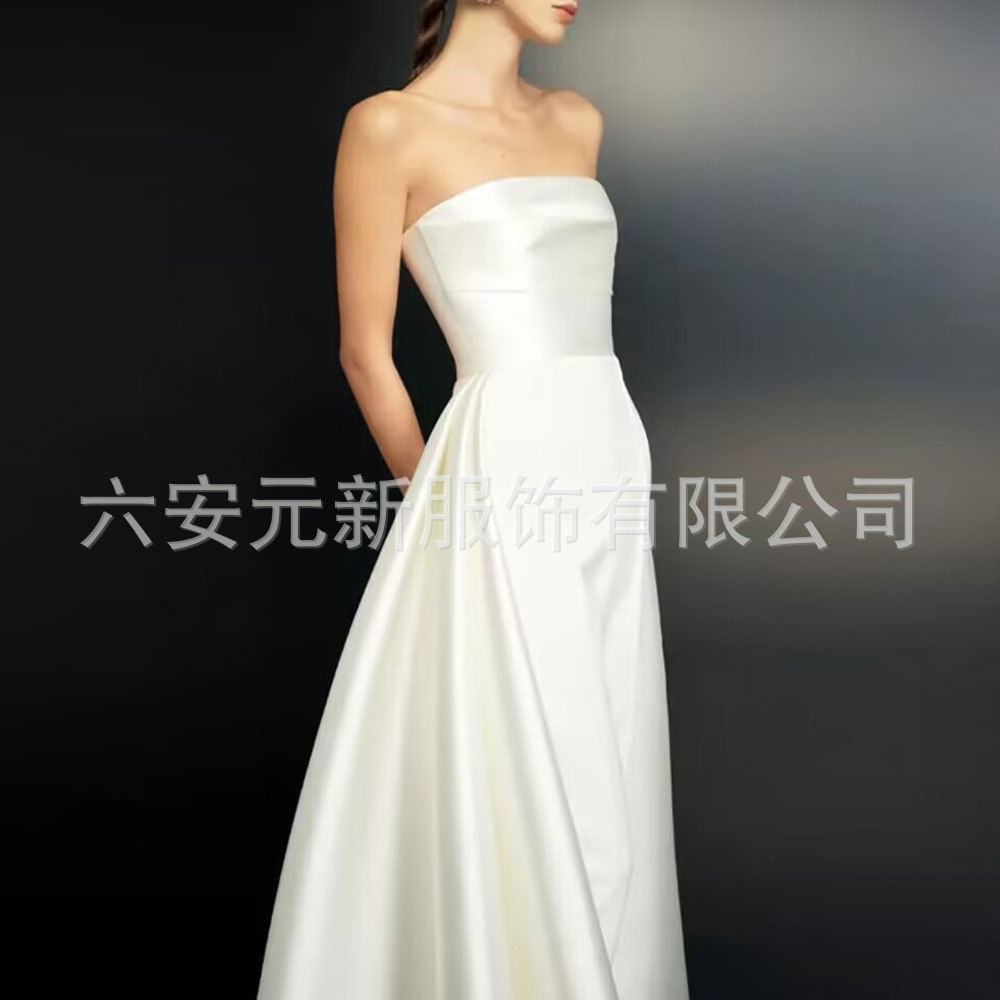 Amazon AliExpress nuevo mono tubo superior simple elegante vestido de novia